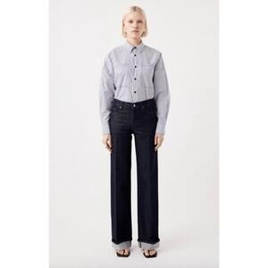 NEW OUTLAND DENIM mia mid wide leg jean in rinse